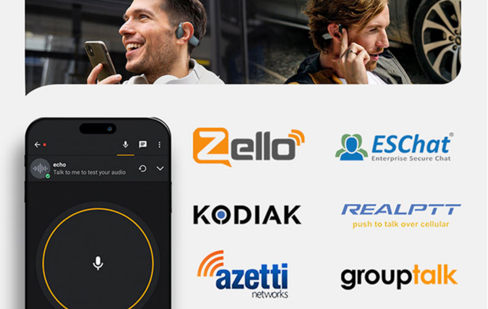 蓝牙PTT骨传导无线耳机 共音混听 连接手机和对讲机 支持POC对讲(图12)