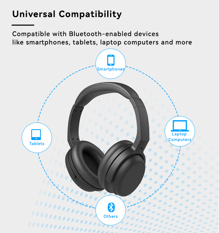 Bluetooth 5.3 Wireless Earphones Bluetooth Earphones Foldable Earphones 320mAh 20h Long Play Time(图6)